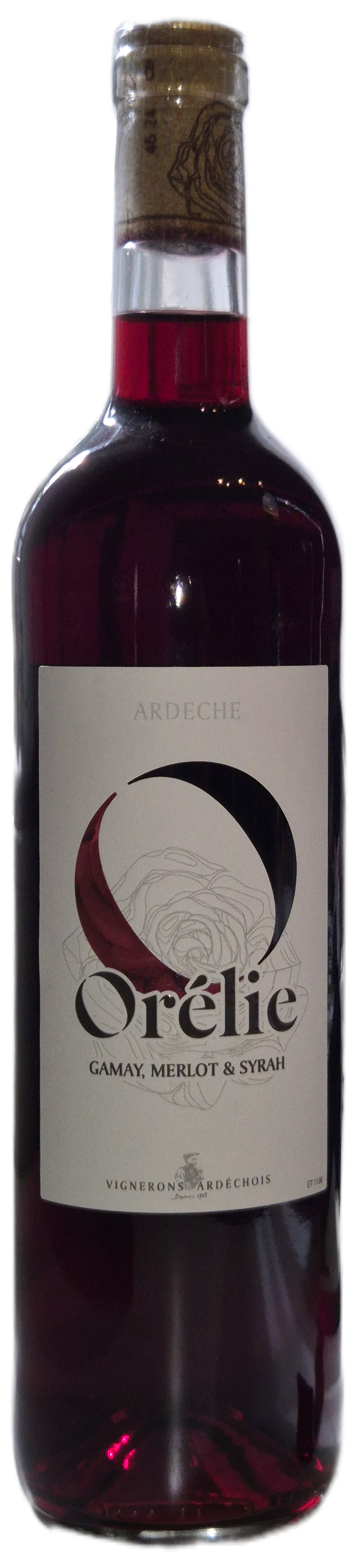 Orelié Rouge IGP, Ardeche, Frankreich