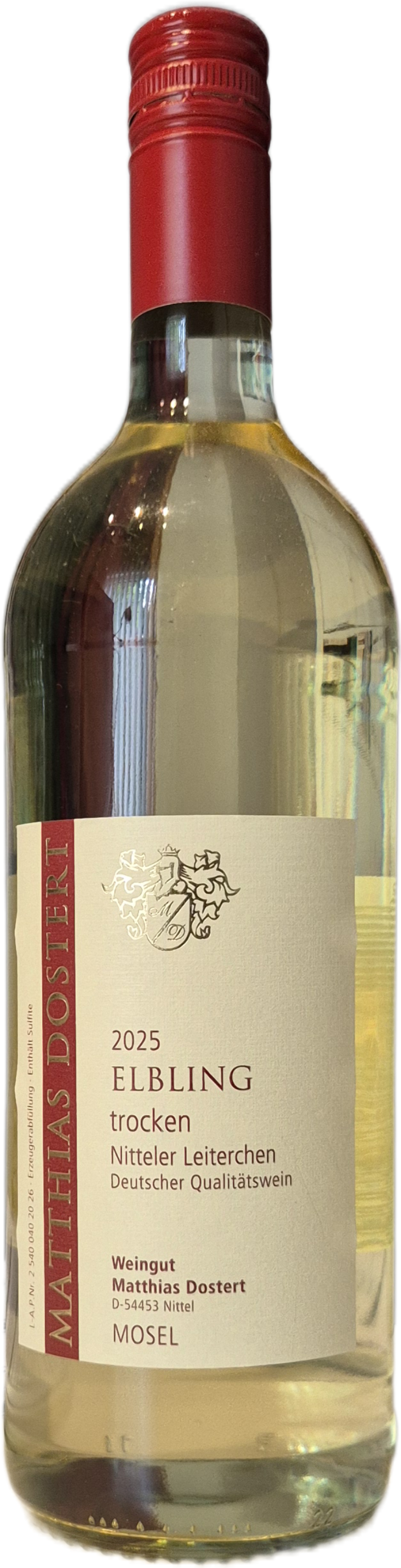 Elbling DQ trocken, Weingut Dostert, Mosel