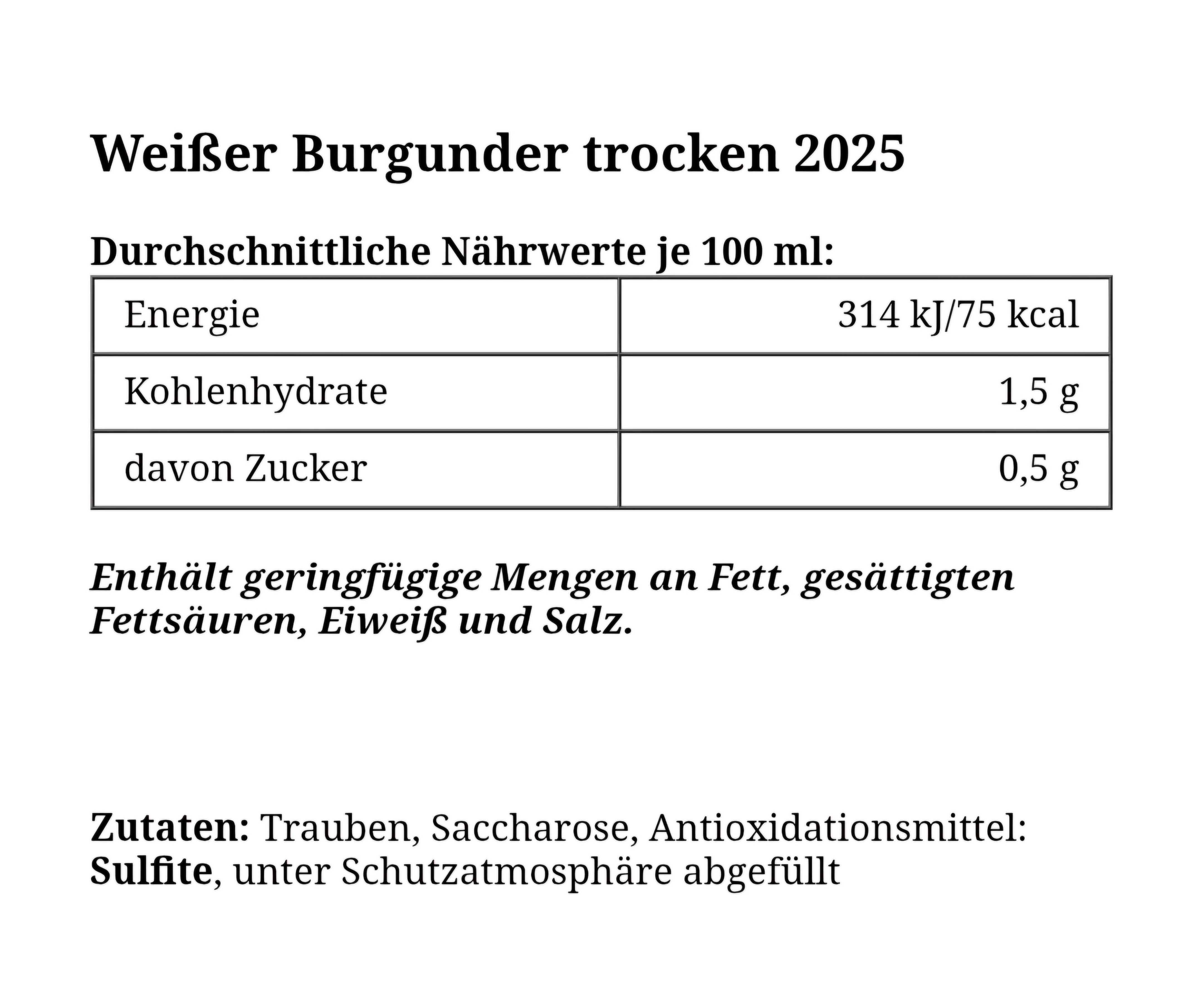 Weisser Burgunder DQ trocken, Weingut Georg Gustav Huff, Rheinhessen